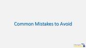 Common Mistakes to Avoid