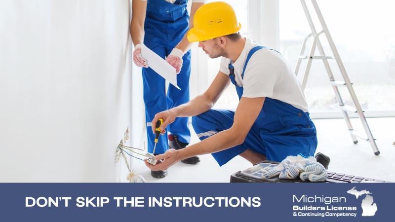 Don’t Skip the Instructions