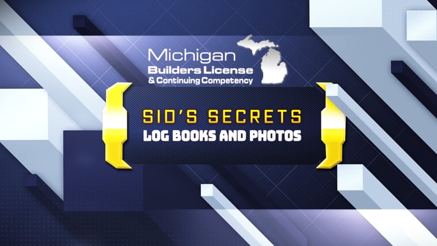 Sid's Secrets: The Importance of A Log Book And Photos